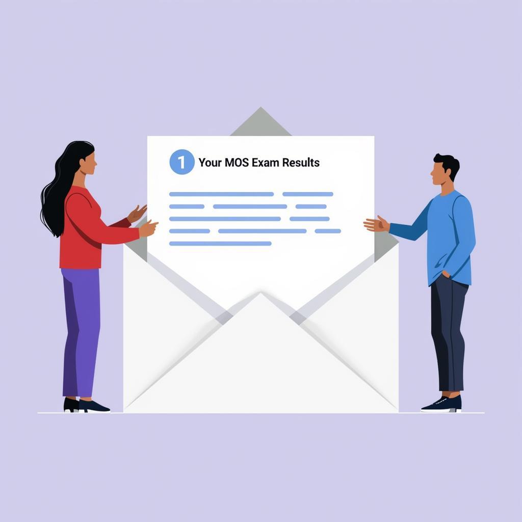 Kiểm tra email kết quả thi MOS