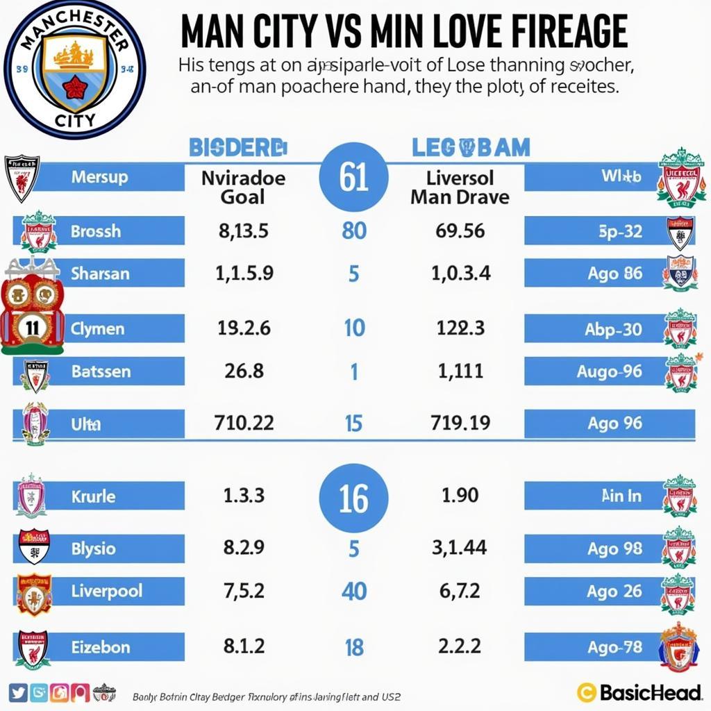 Lịch sử đối đầu Man City vs Liverpool