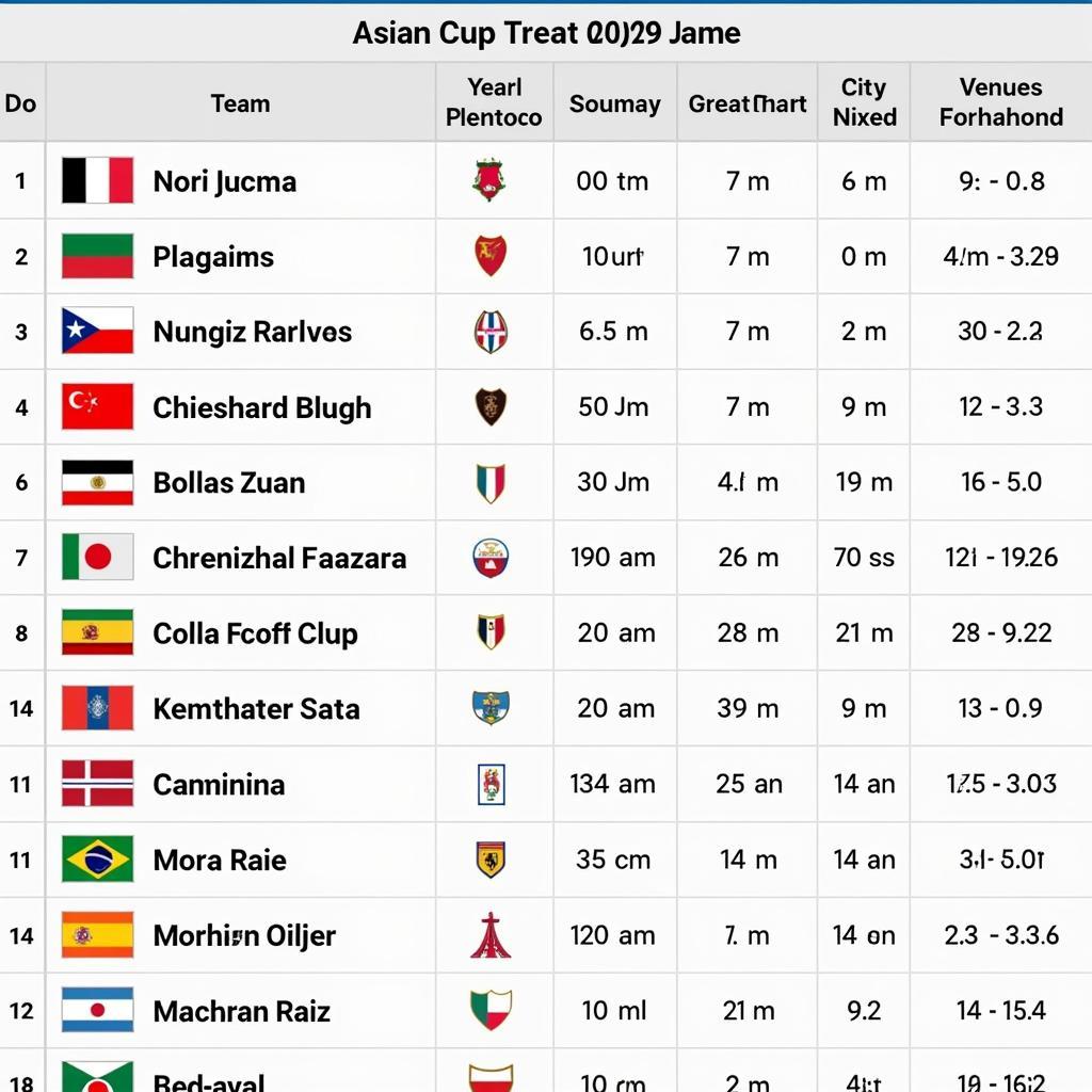 Lịch thi đấu Asian Cup chi tiết cập nhật mới nhất