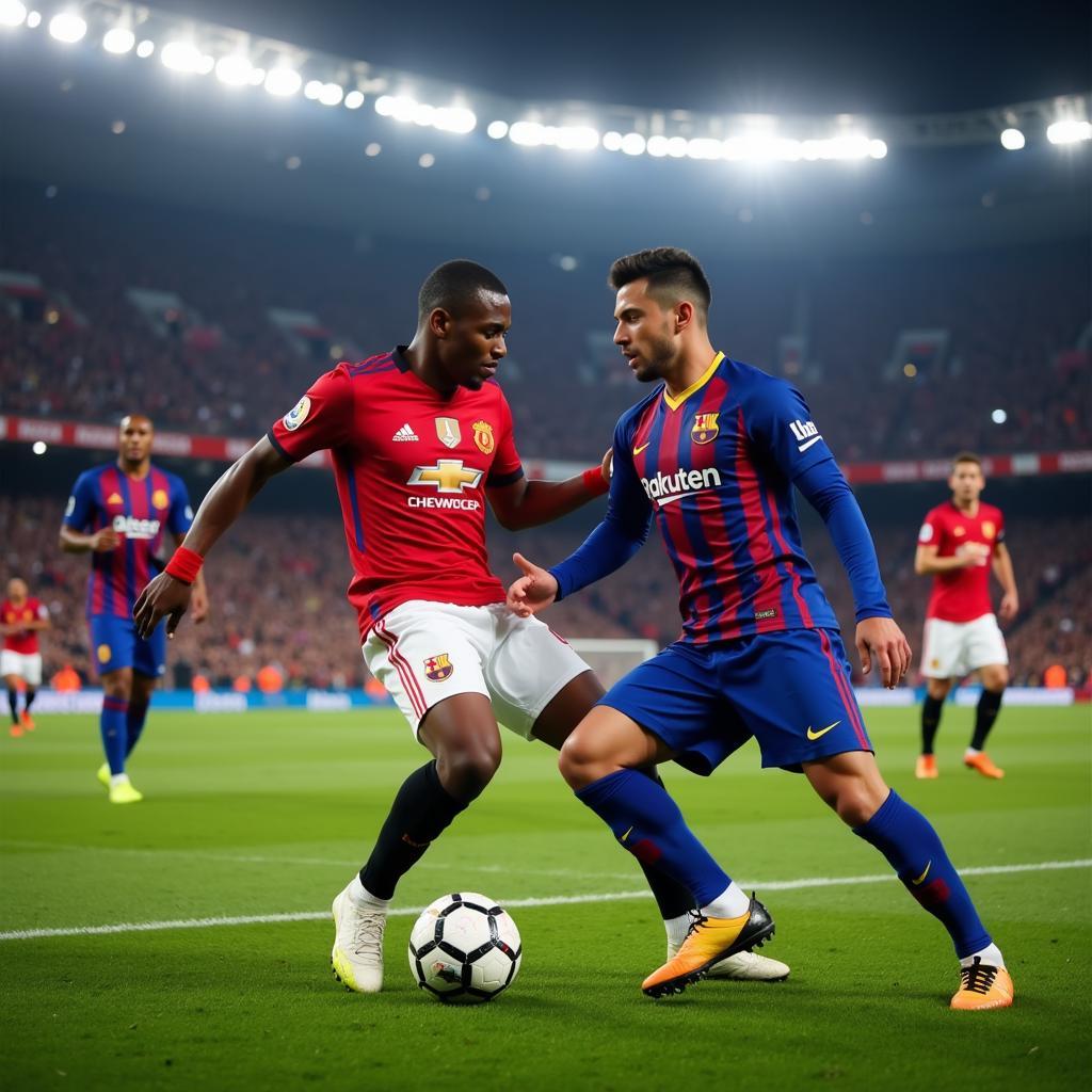 Cuộc chiến giữa các ngôi sao của Manchester United và Barca