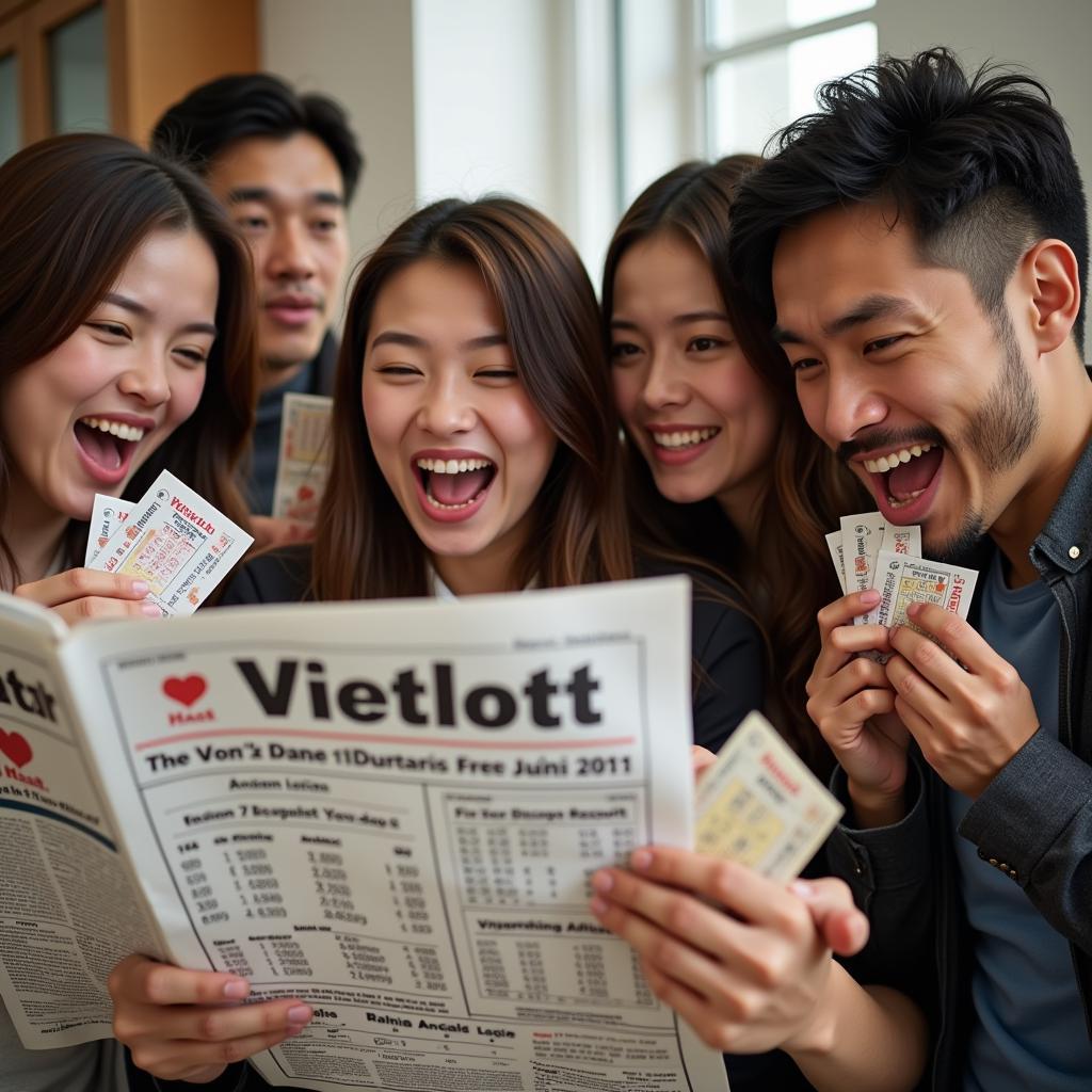 Người chơi kiểm tra kết quả xổ số Vietlott