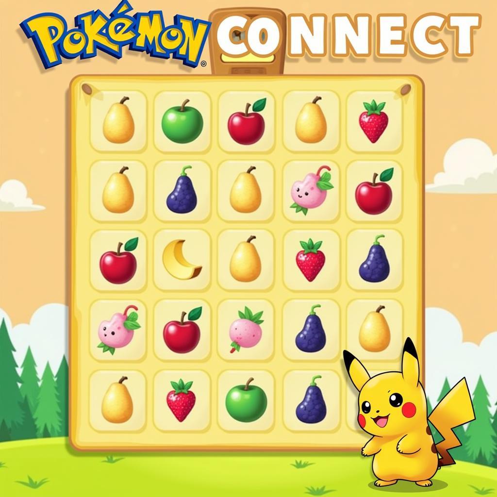 Trò chơi Pikachu kết nối hoa quả cổ điển