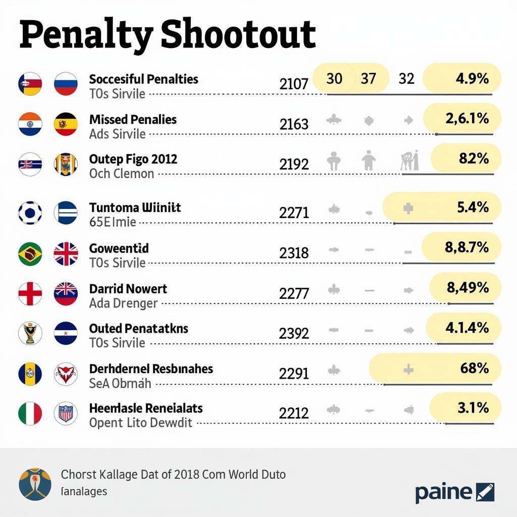 Thống kê Penalty World Cup 2018