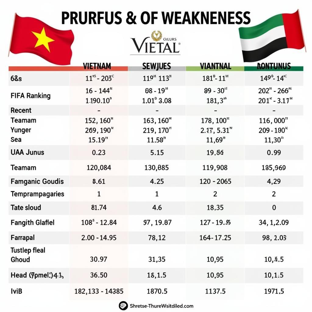 Tương quan lực lượng Việt Nam - UAE