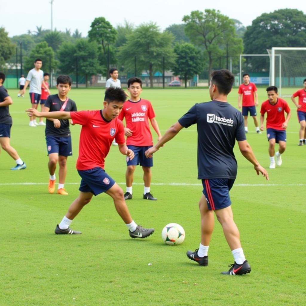 U19 Campuchia tập luyện