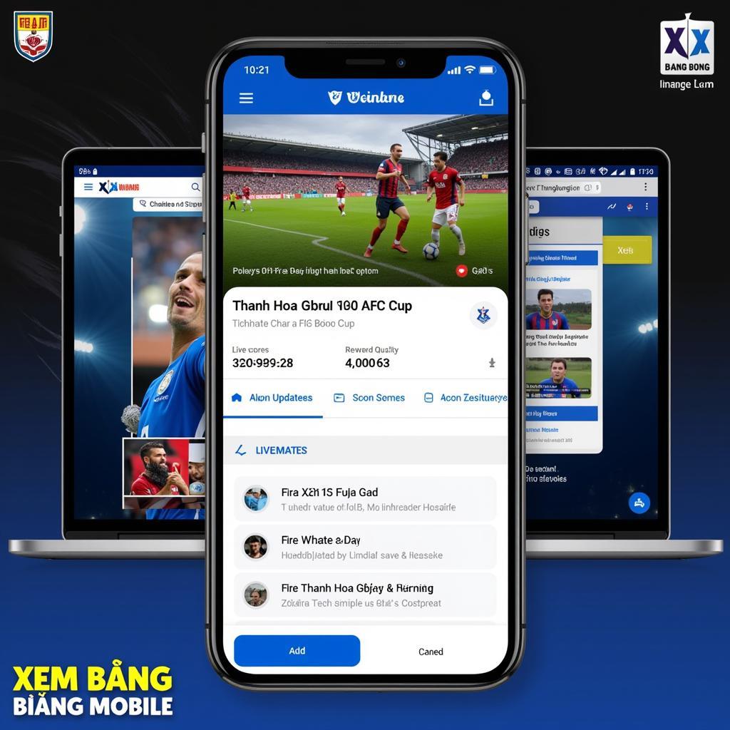 Xem bóng đá trực tuyến AFC FLC Thanh Hóa Global trên XEM BÓNG MOBILE