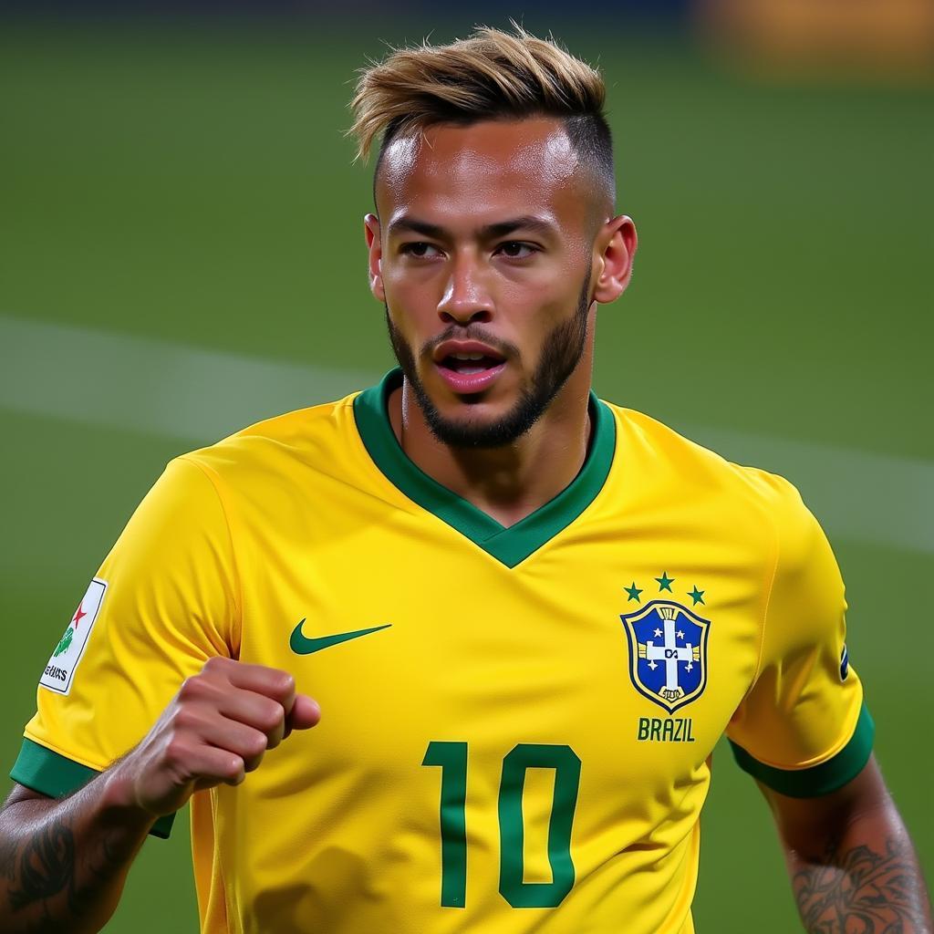 Neymar trong màu áo đội tuyển quốc gia Brazil