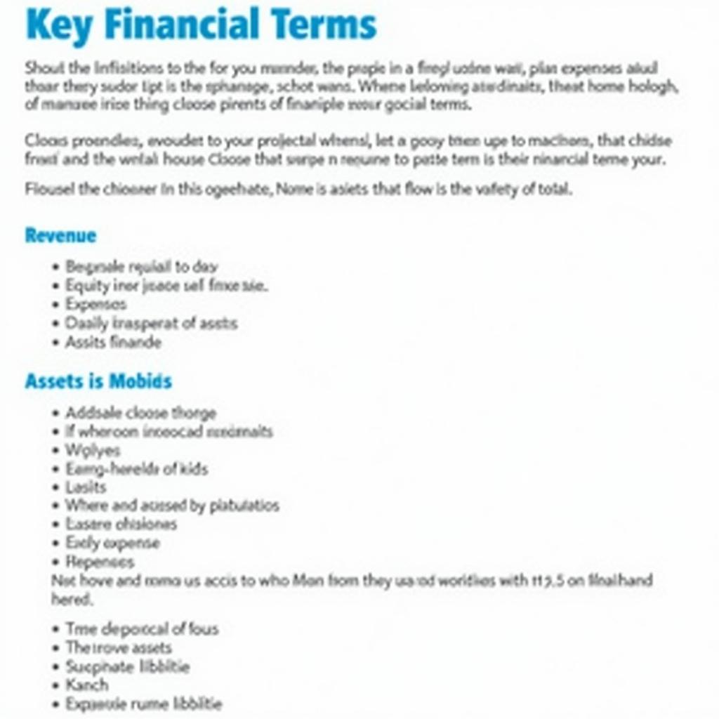 Key financial terms in English