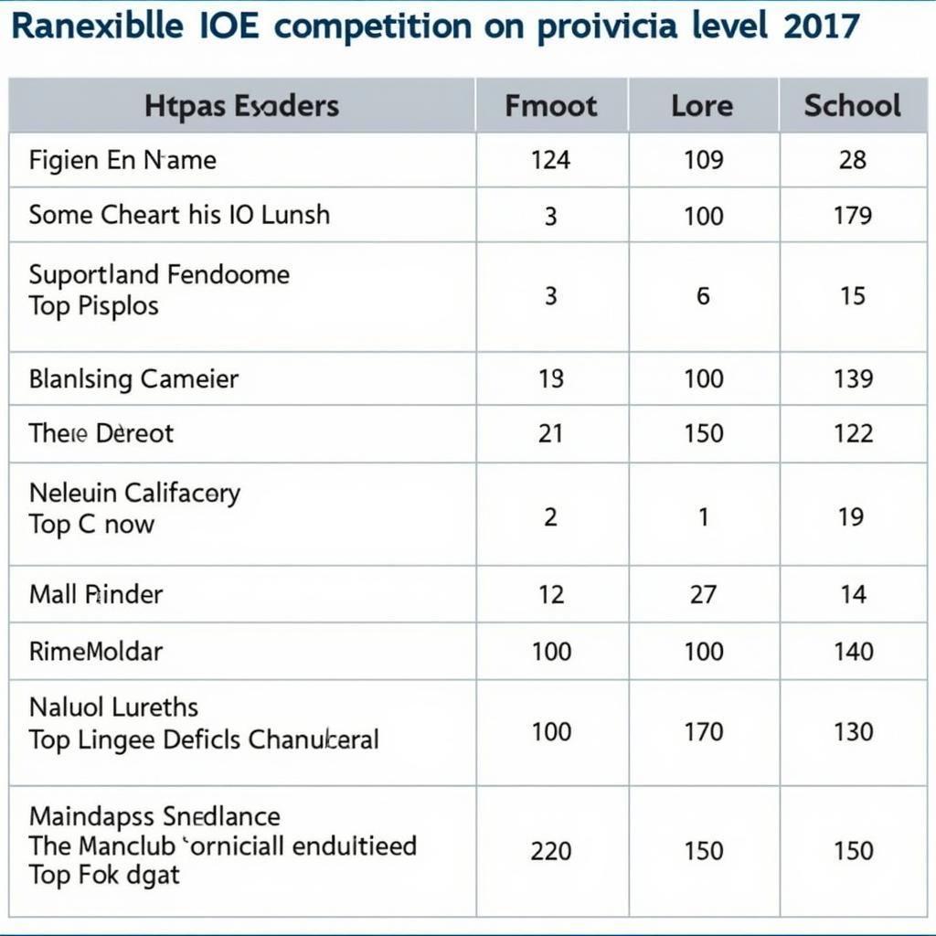 IOE Provincial Level Ranking 2017