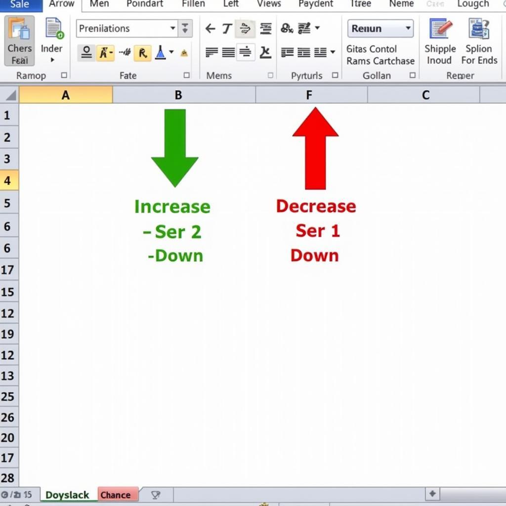 So sánh dữ liệu với mũi tên trong Excel 2007