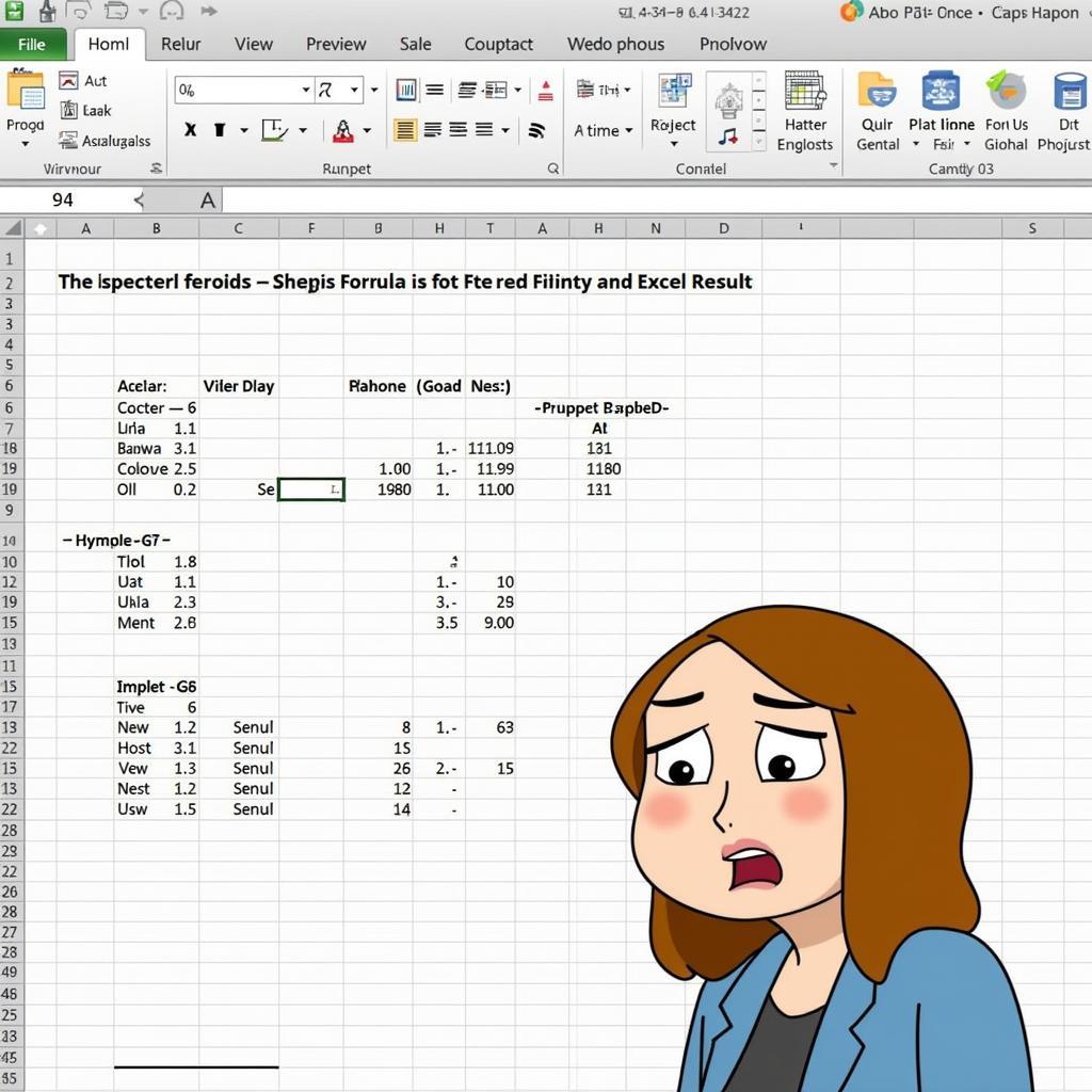 Công thức Excel không hiển thị kết quả