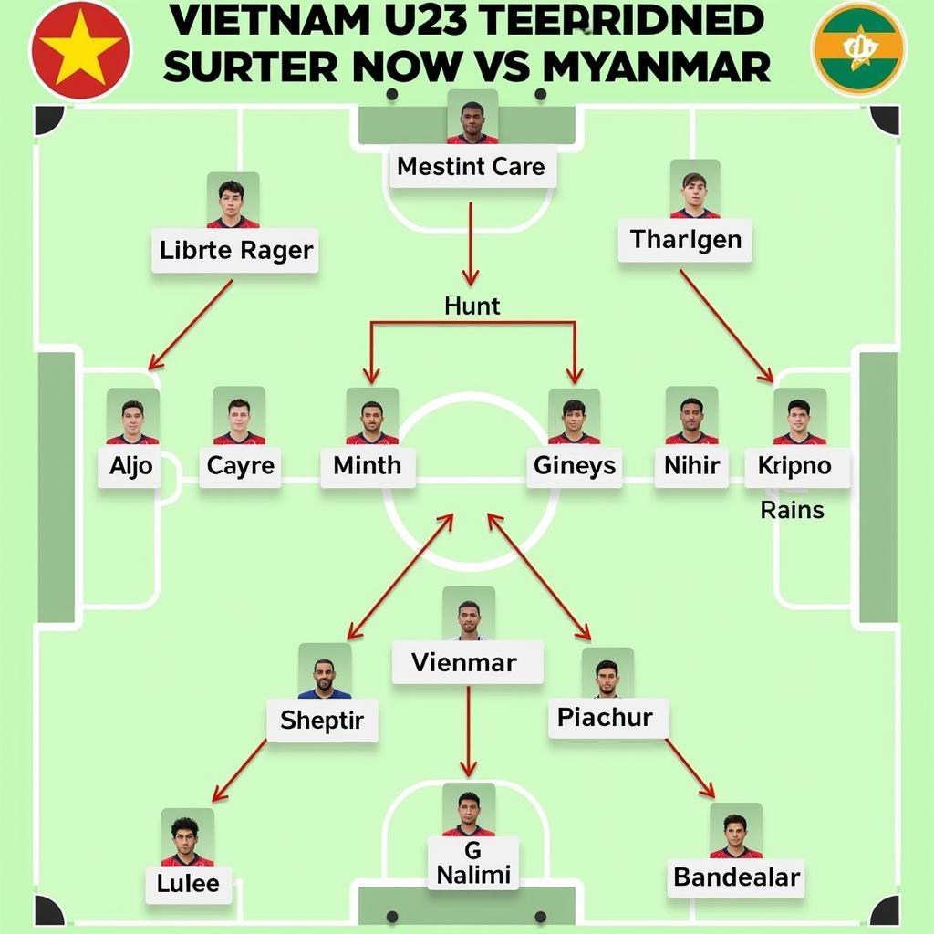 Đội hình dự kiến U23 Việt Nam gặp Myanmar