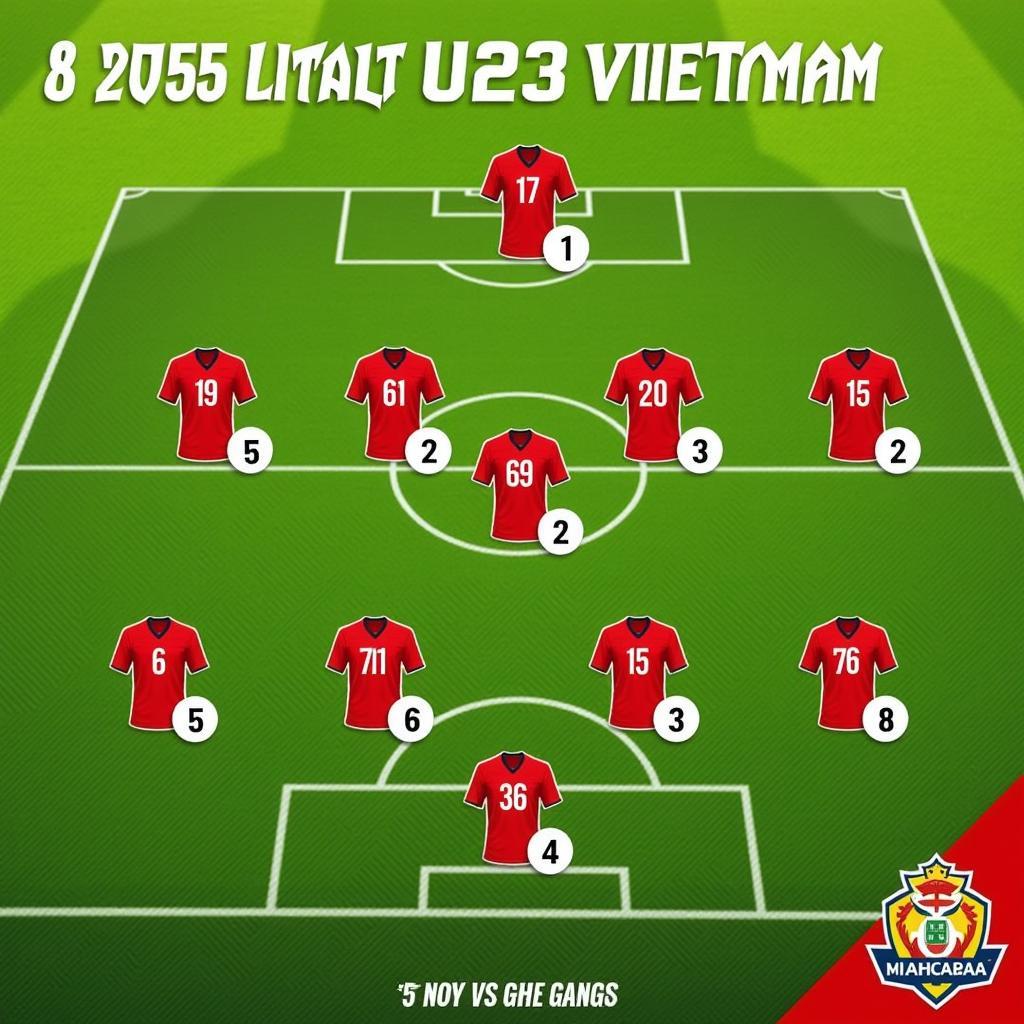 Đội hình ra sân của U23 Việt Nam hôm nay