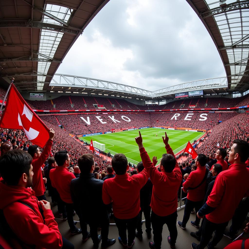 Cổ động viên Liverpool cuồng nhiệt tại Anfield