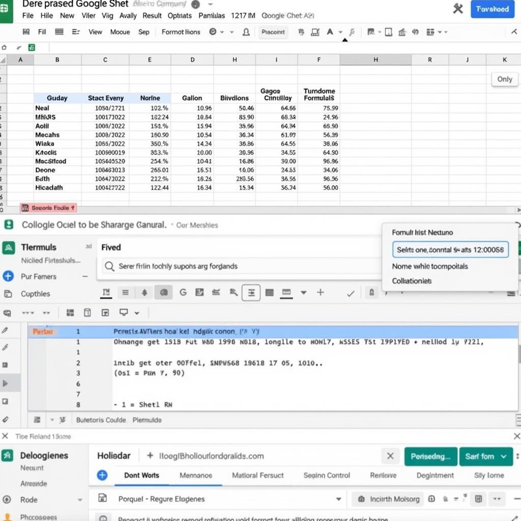 Google Sheets tự động tính toán