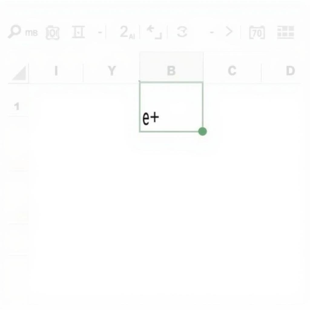 Hiển thị e+ trong Excel