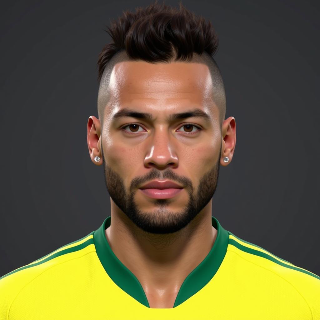 Neymar trong FIFA 17 với kiểu tóc Mohawk