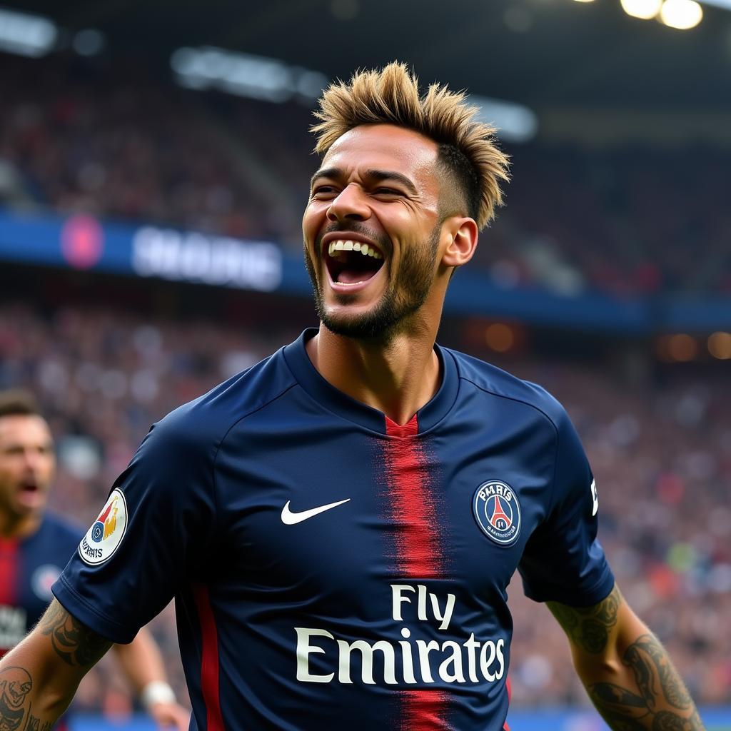 Hình nền 4K Neymar Jr. ăn mừng chiến thắng