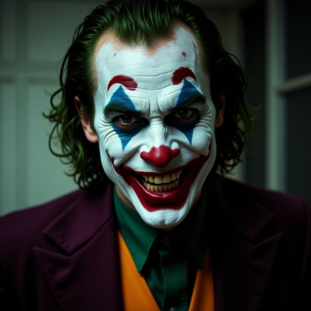 Nụ cười điên loạn của Joker do Heath Ledger thủ vai