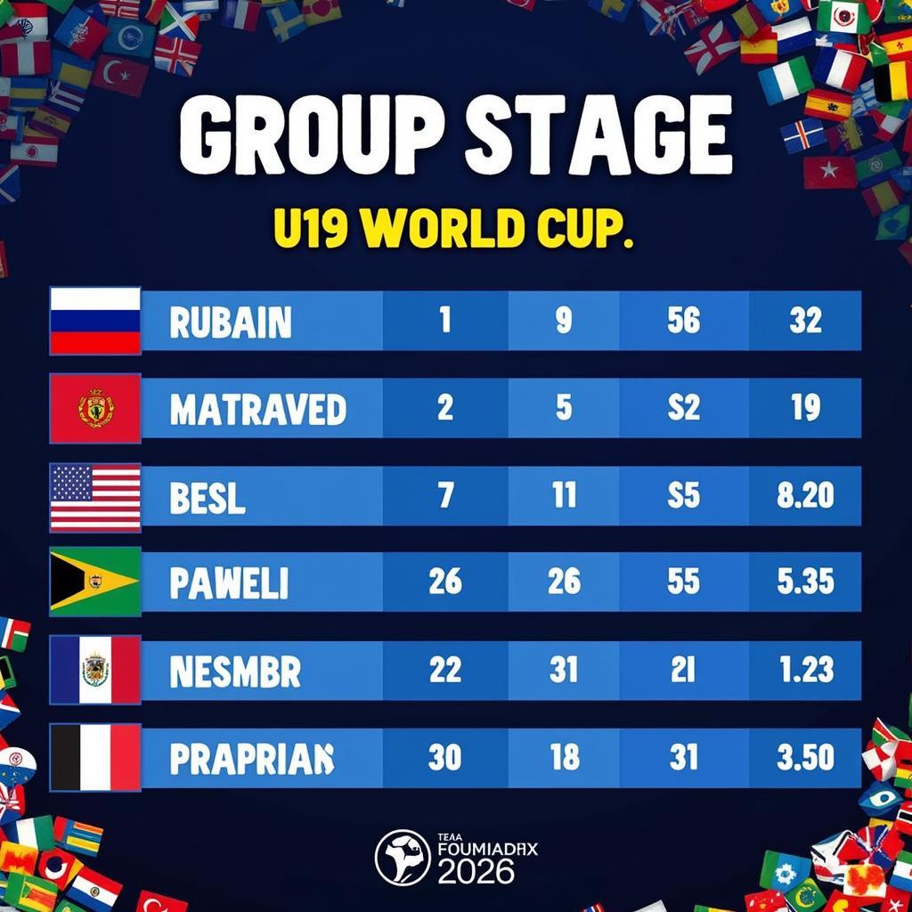 U19 World Cup Group Stage Results