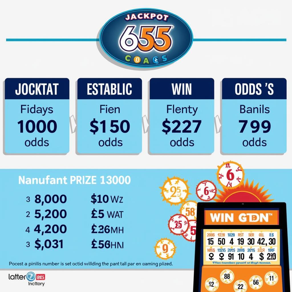 Infographic về kết quả Jackpot 6 55