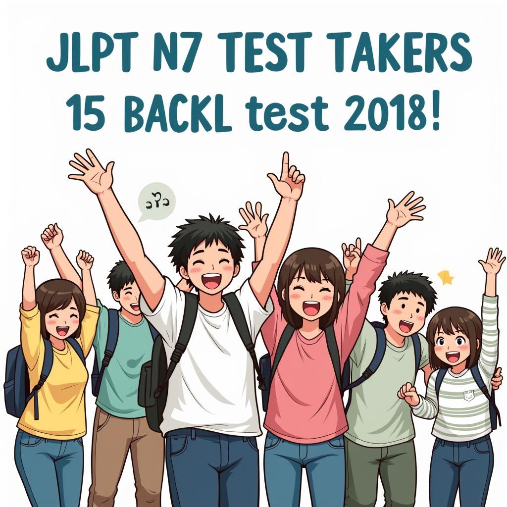 Niềm vui của thí sinh khi nhận kết quả thi JLPT 7 2018