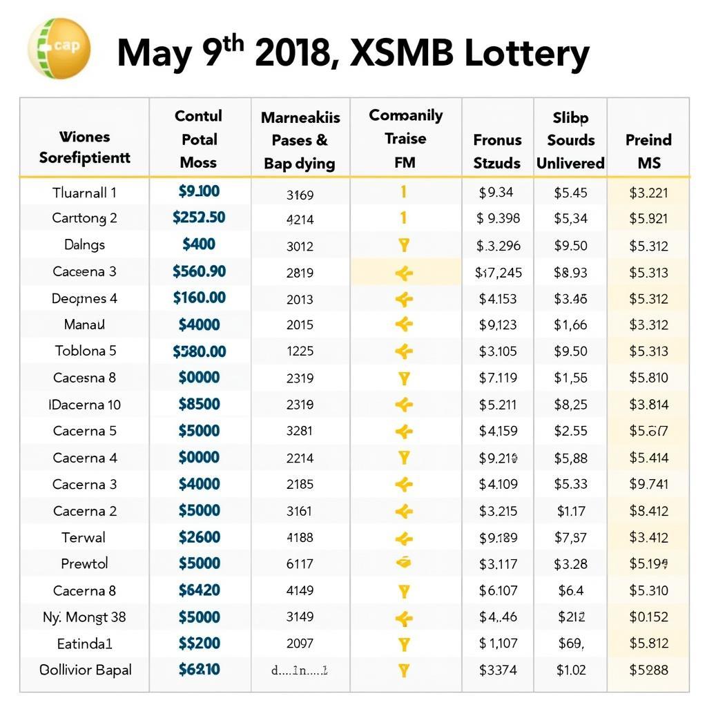 Kết quả XSMB ngày 9/5/2018 chi tiết