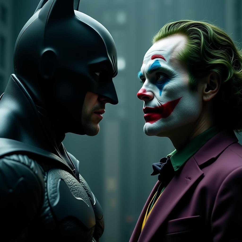 Batman đối đầu với Joker trong Kỵ Sĩ Bóng Đêm