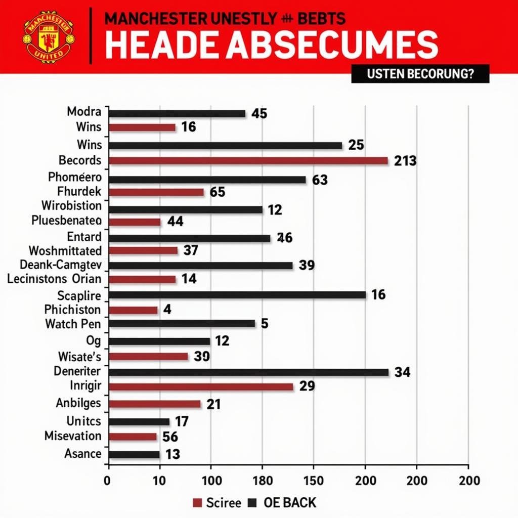 Lịch sử đối đầu của MU: Biểu đồ so sánh kết quả đối đầu giữa Manchester United và các đối thủ cạnh tranh chính trong những năm gần đây