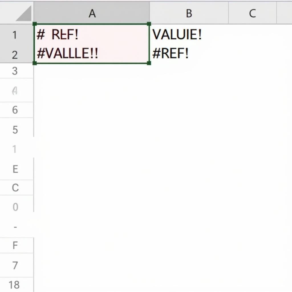 Lỗi công thức Excel