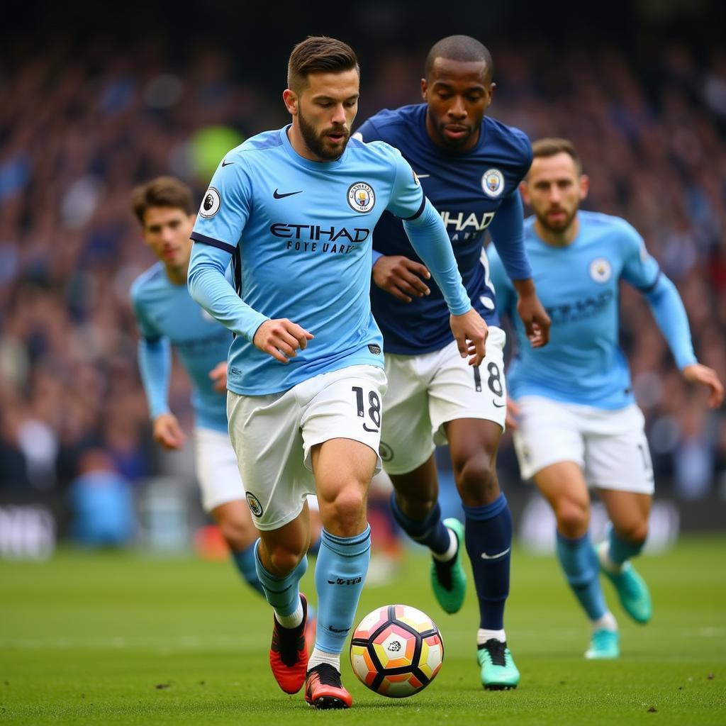 Man City Tấn Công Dữ Dội