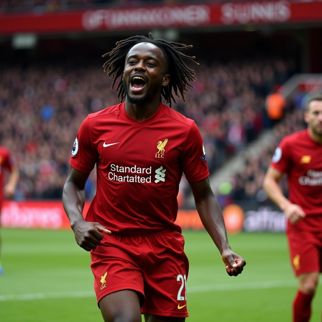 Mane ghi bàn thắng quan trọng cho Liverpool.