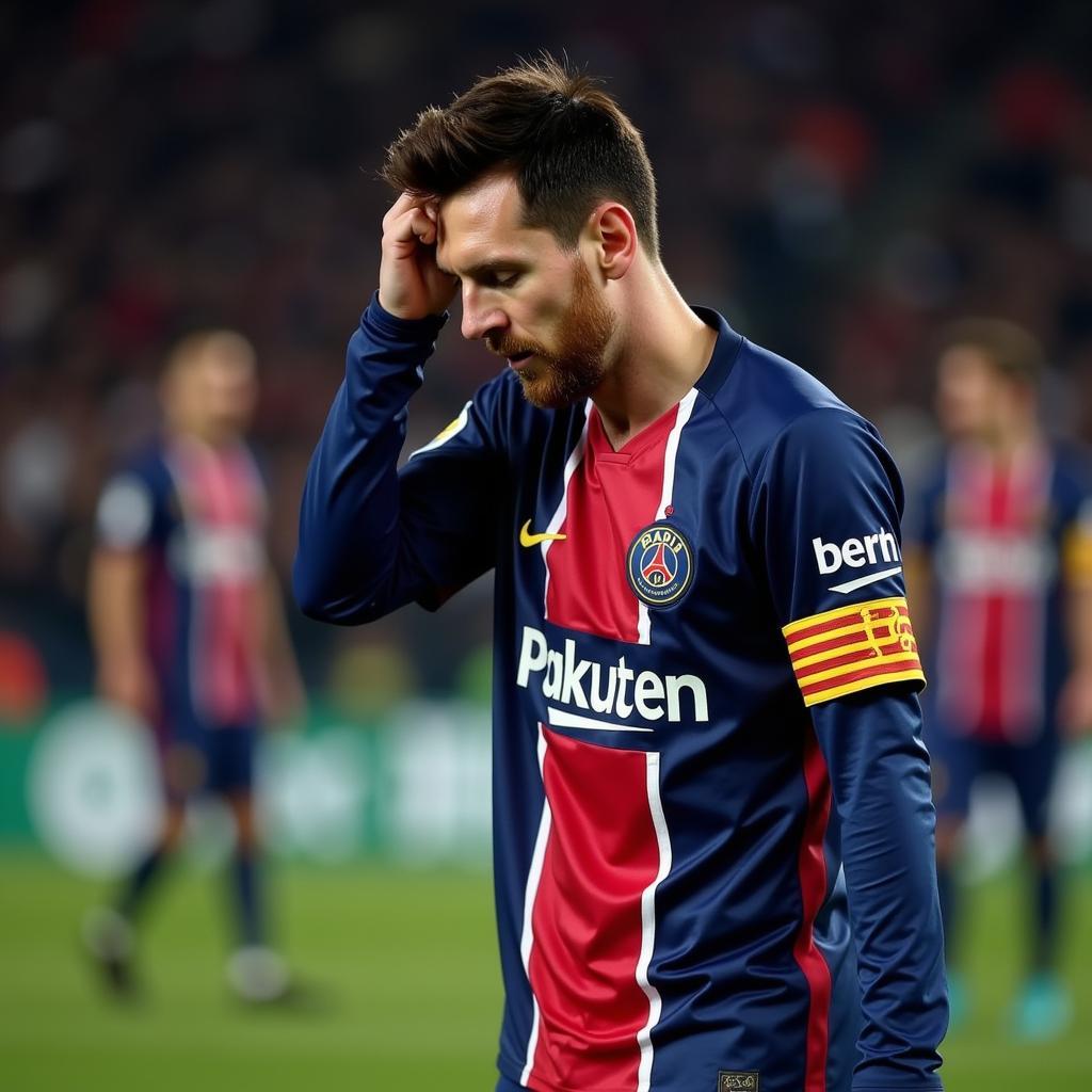 Messi im lặng, PSG hòa buồn