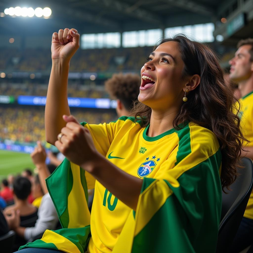 Nadine Gonçalves supporting Neymar