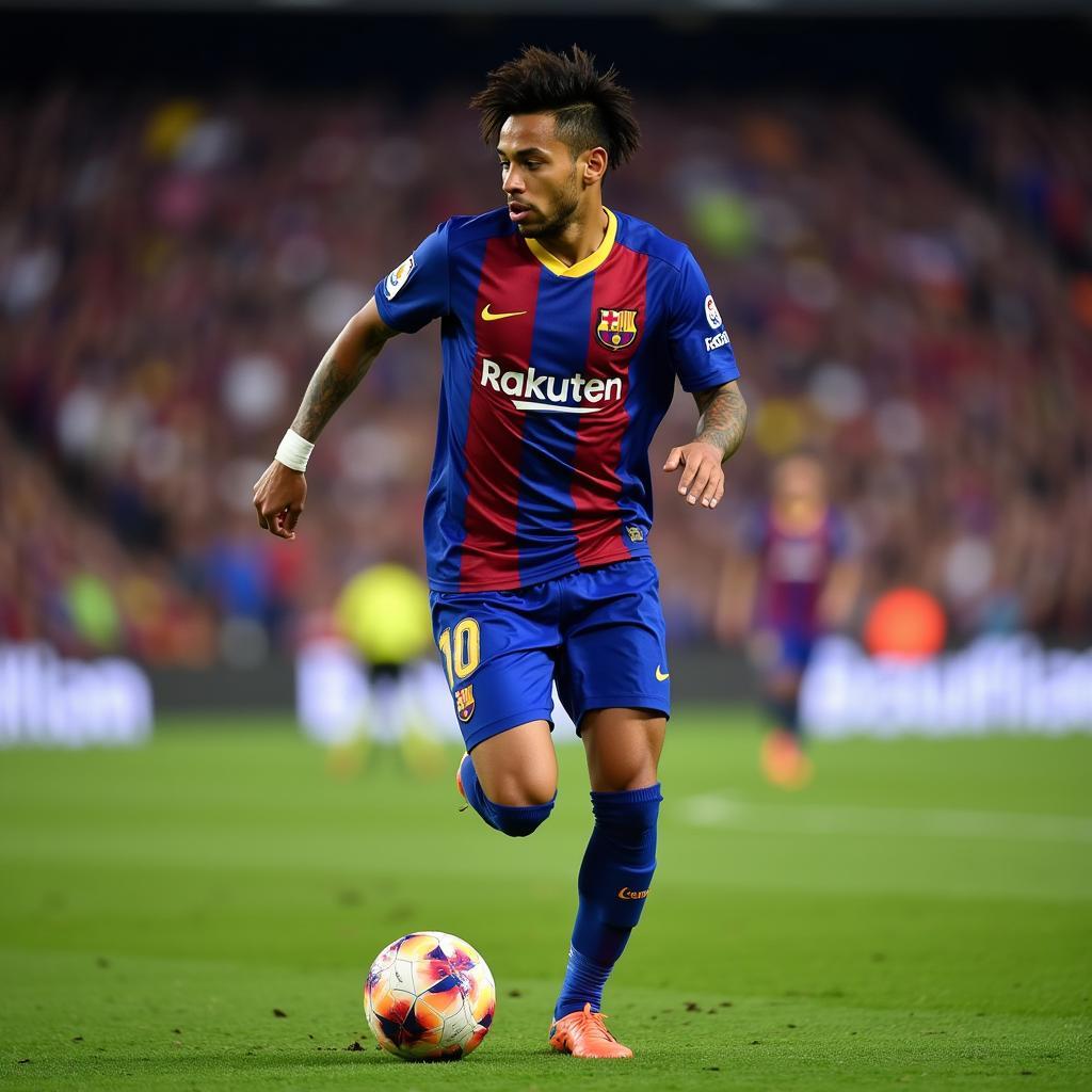 Neymar trong màu áo Barcelona