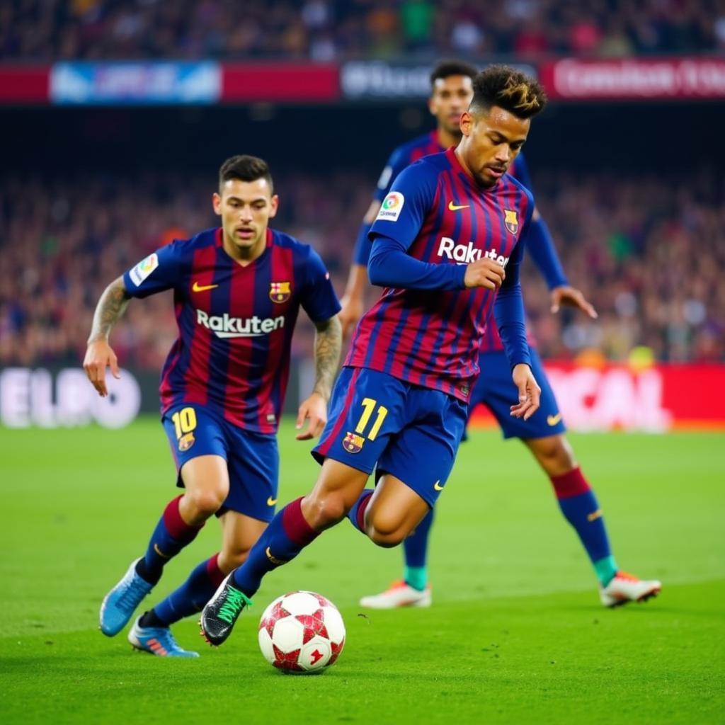 Neymar trong màu áo Barcelona