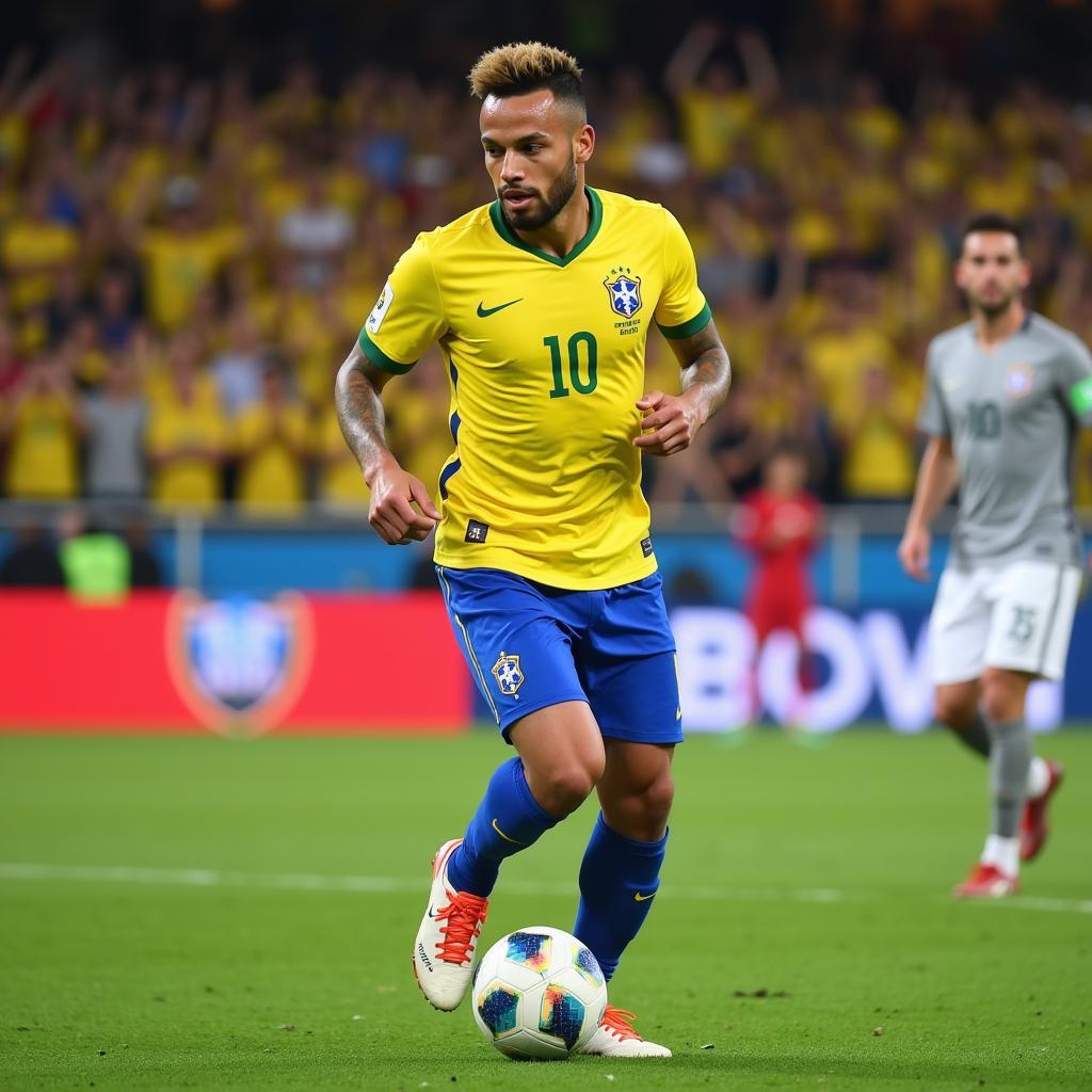 Neymar tỏa sáng trong màu áo Brazil tại World Cup