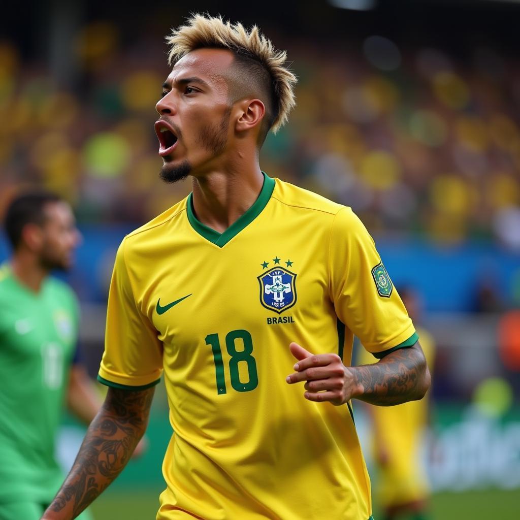 Neymar thi đấu cho đội tuyển Brazil tại World Cup