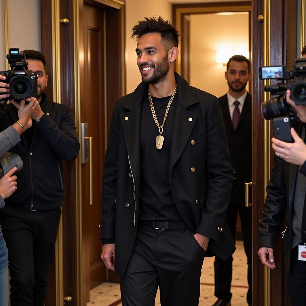 Neymar check-in khách sạn