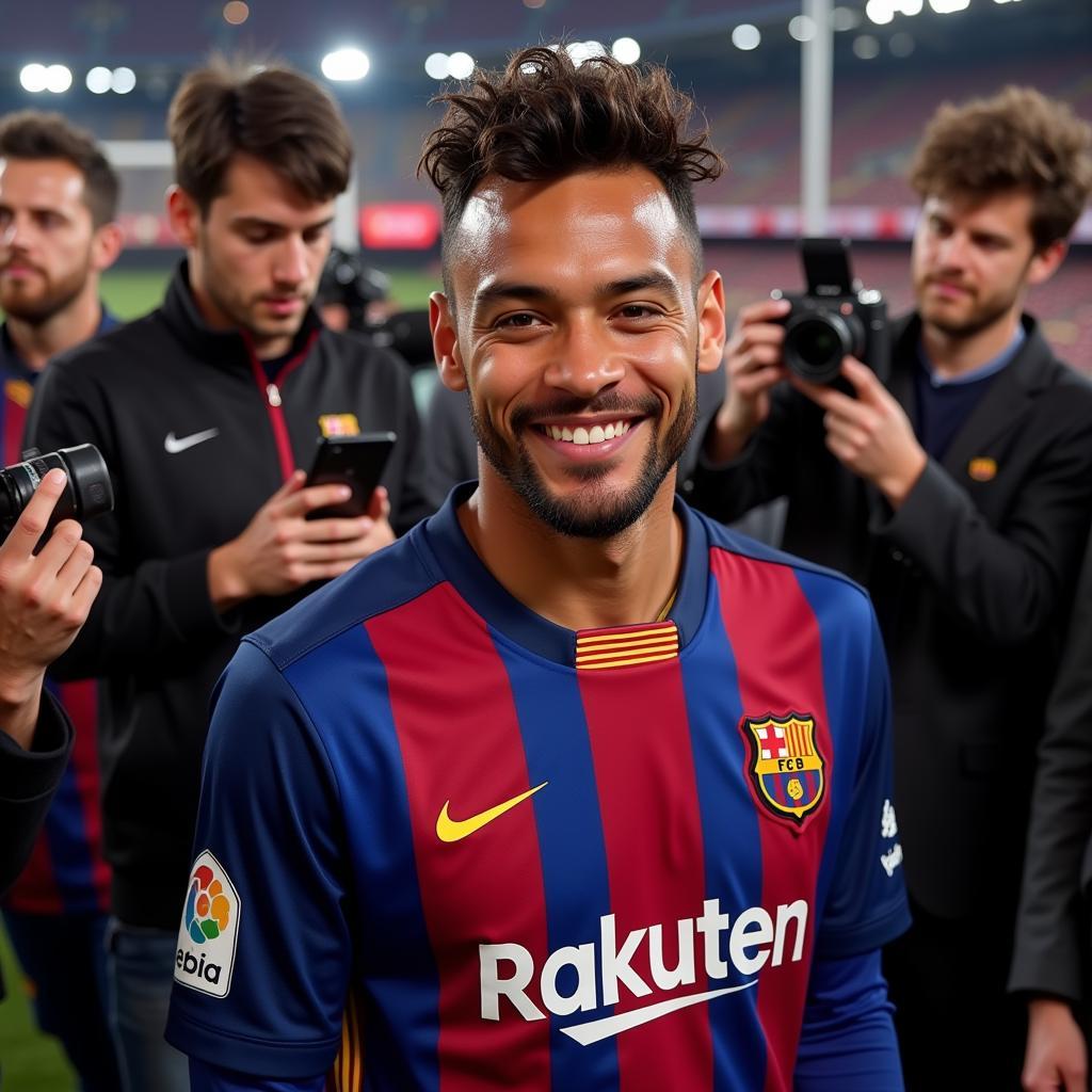 Neymar gia nhập Barcelona