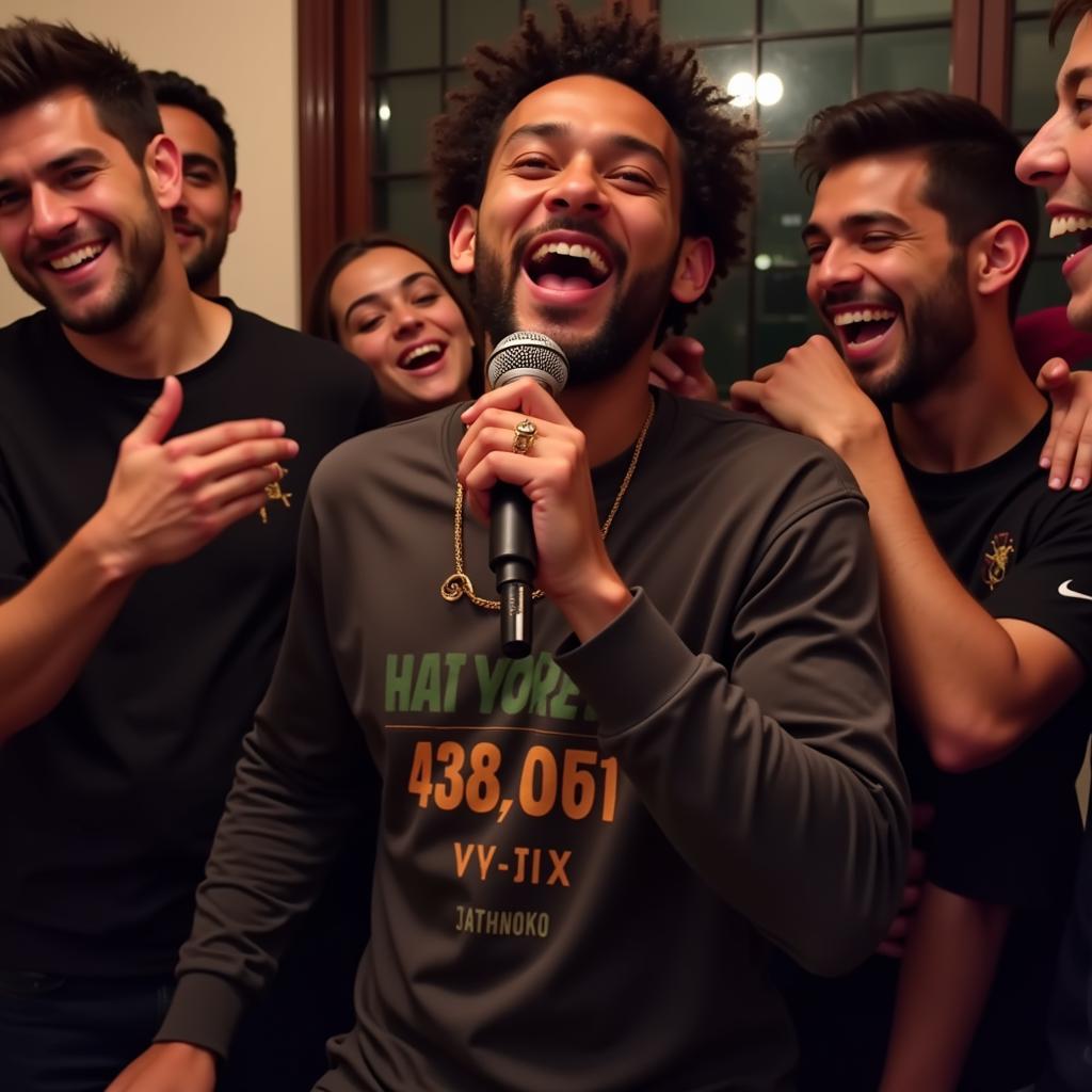 Neymar hát karaoke cùng bạn bè