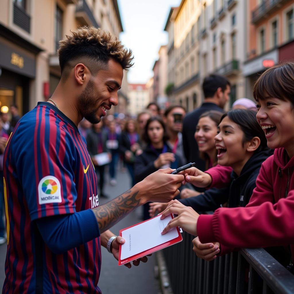 Neymar Jr và người hâm mộ Barcelona