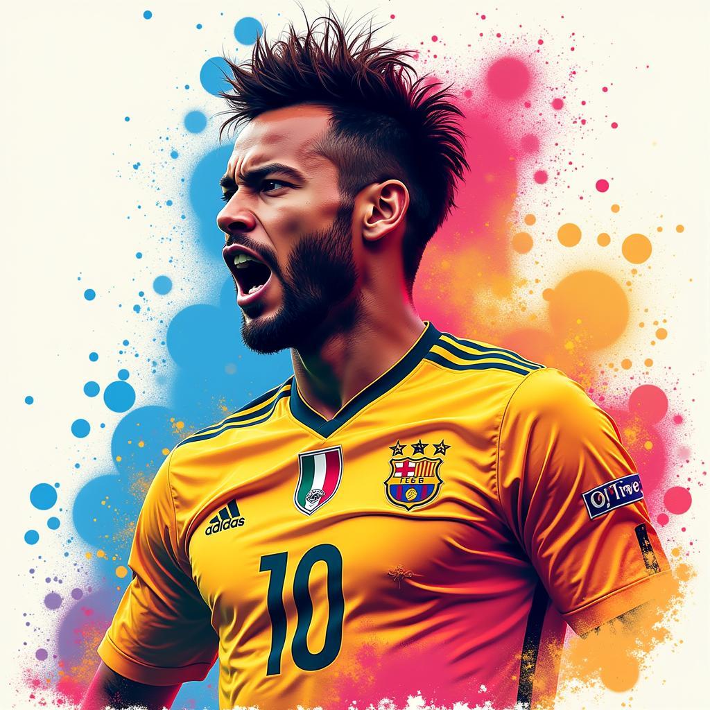 Neymar Jr. Digital Art Portrait