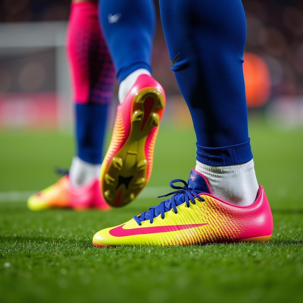 Neymar Jr Mercurial Vapor 13 on the pitch