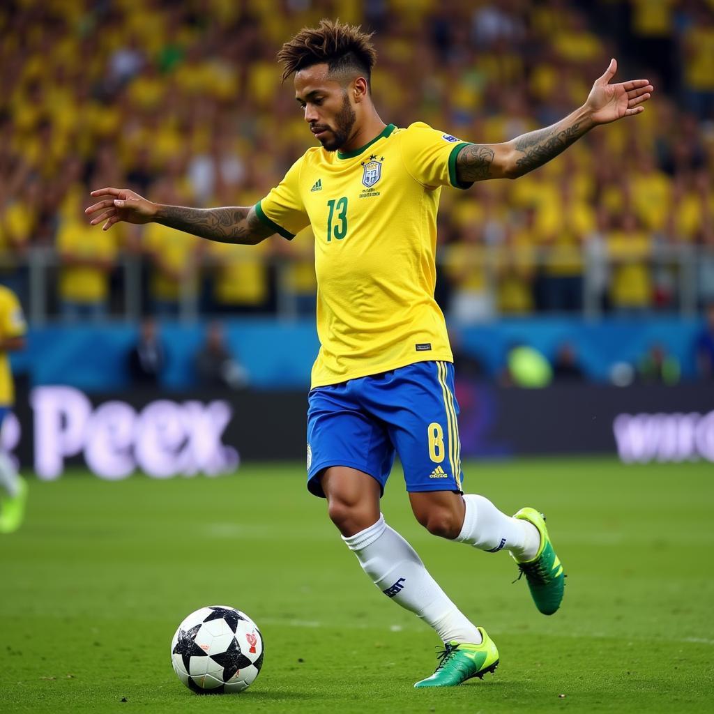 Neymar Jr. phô diễn kỹ thuật và khả năng giải trí