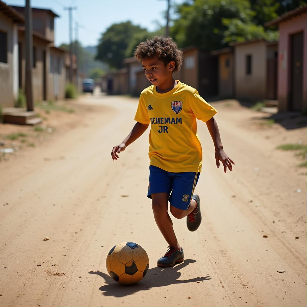 Neymar Jr. during his childhood