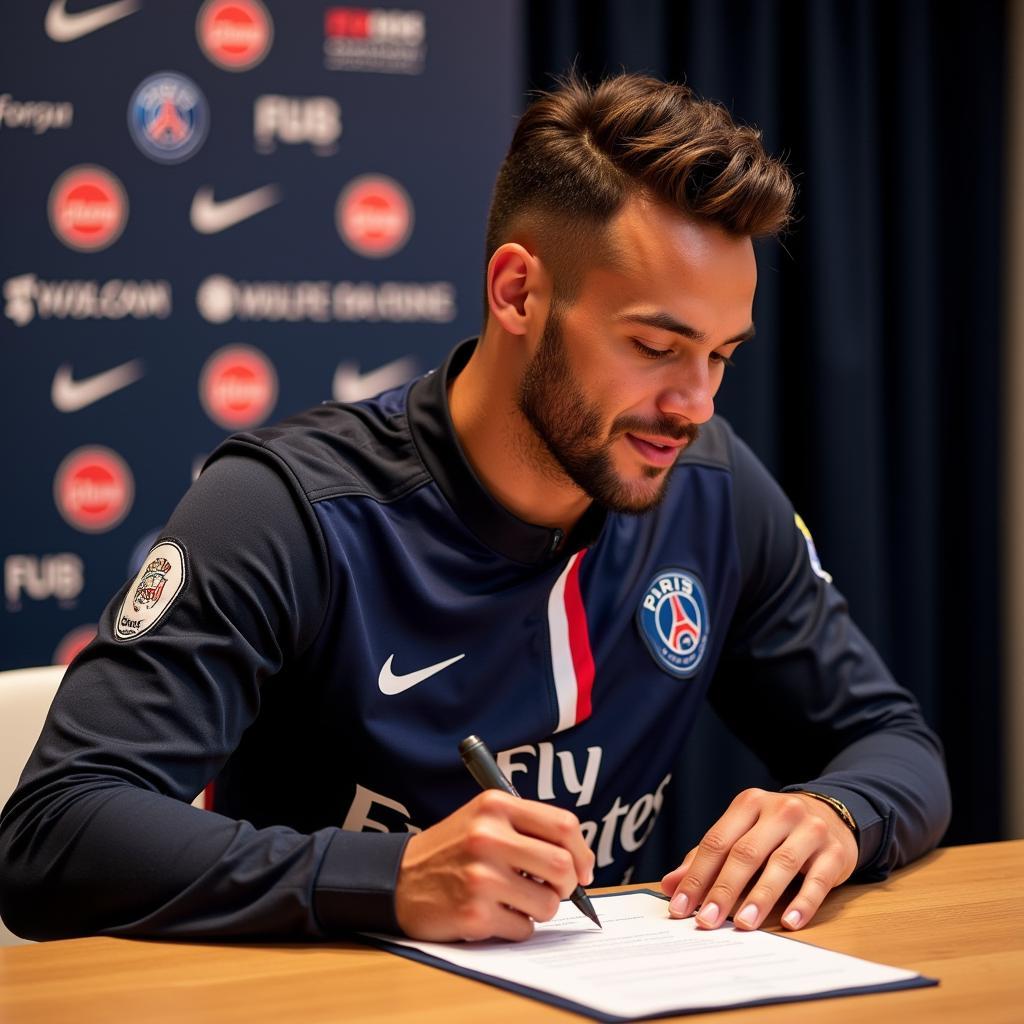 Neymar ký hợp đồng với PSG