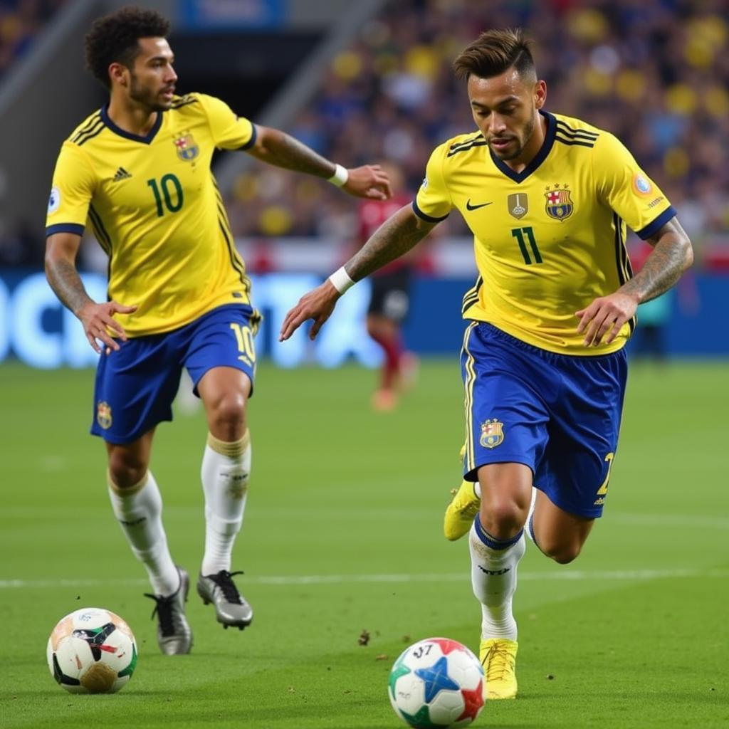 Neymar thể hiện kỹ thuật đỉnh cao