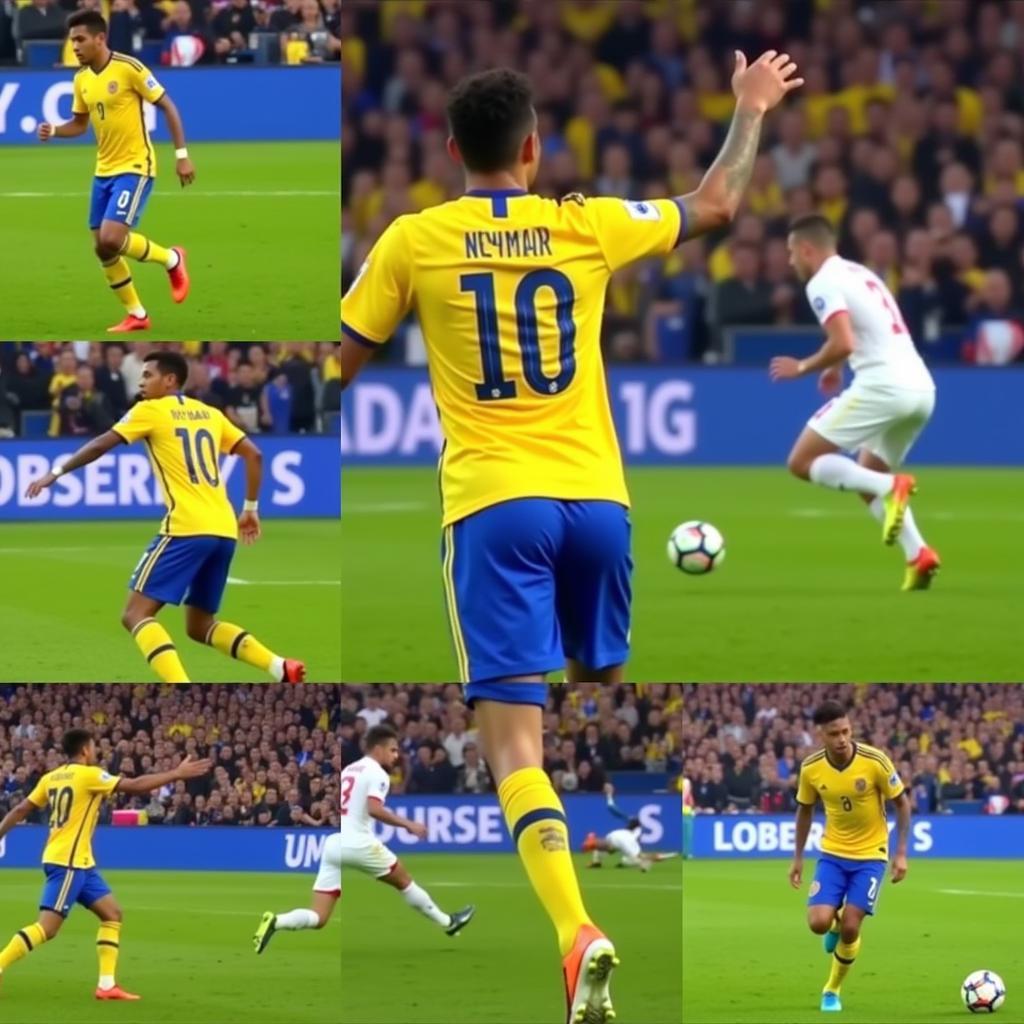 Neymar Jr. showcasing his incredible skills on YouTube