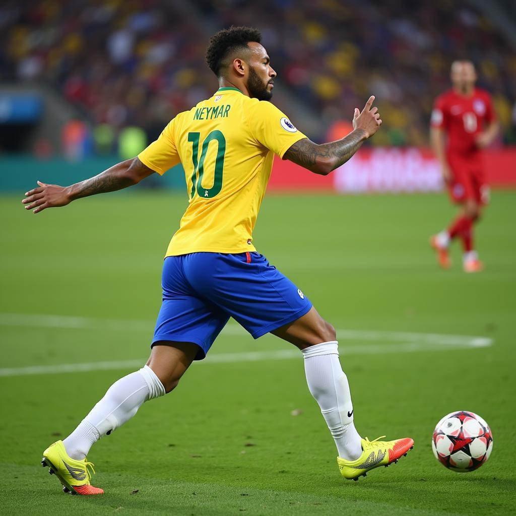 Neymar Lắc Lư Trước Khi Đá Phạt